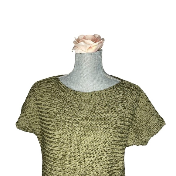 Lauren Ralph Lauren Darbye Tape Crochet Sweater Womens Small Green Textured Knit - Picture 5 of 14